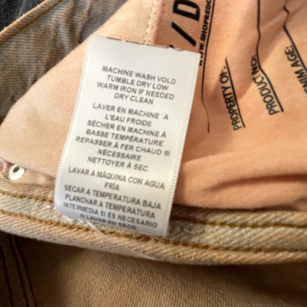RE/DONE 90s Destroyed Straight Leg Loose Fit Jeans Natural Sedona Size 26 NWT - Picture 6 of 10